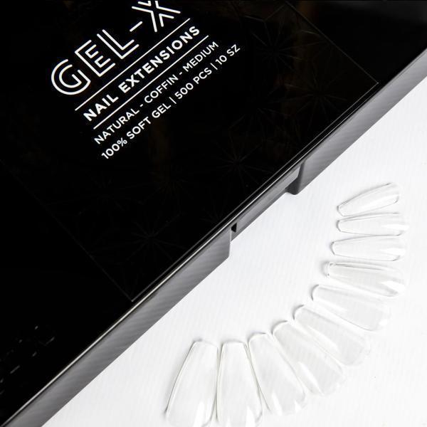 Aprés Nail Gel-X Nail Extensions - Natural Coffin Medium-Gel System-Universal Nail Supplies