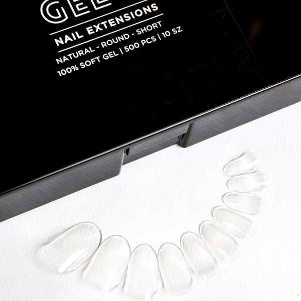 Aprés Nail Gel-X Nail Extensions - Natural Round Short-Gel System-Universal Nail Supplies