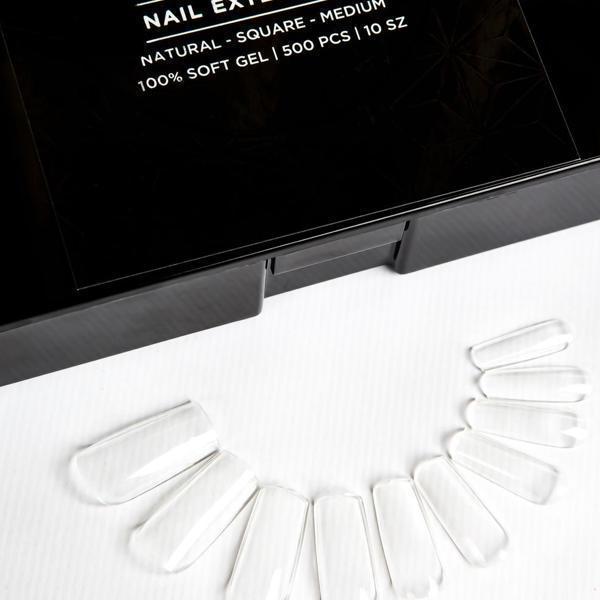 Aprés Nail Gel-X Nail Extensions - Natural Square Medium-Gel System-Universal Nail Supplies