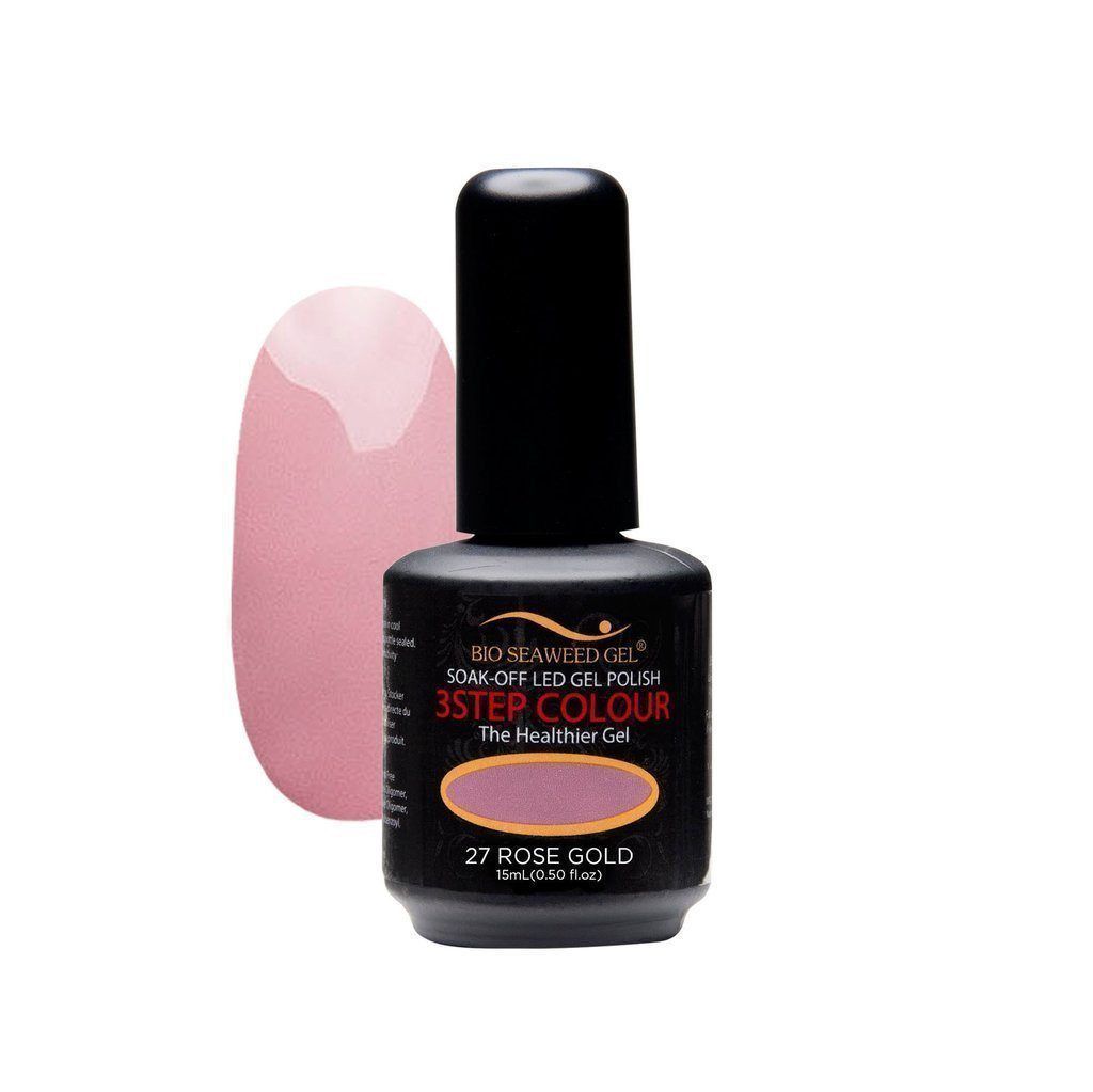 Bio Seaweed 3STEP Gel Polish Rose Gold #27-Gel Nail Polish + Lacquer-Universal Nail Supplies