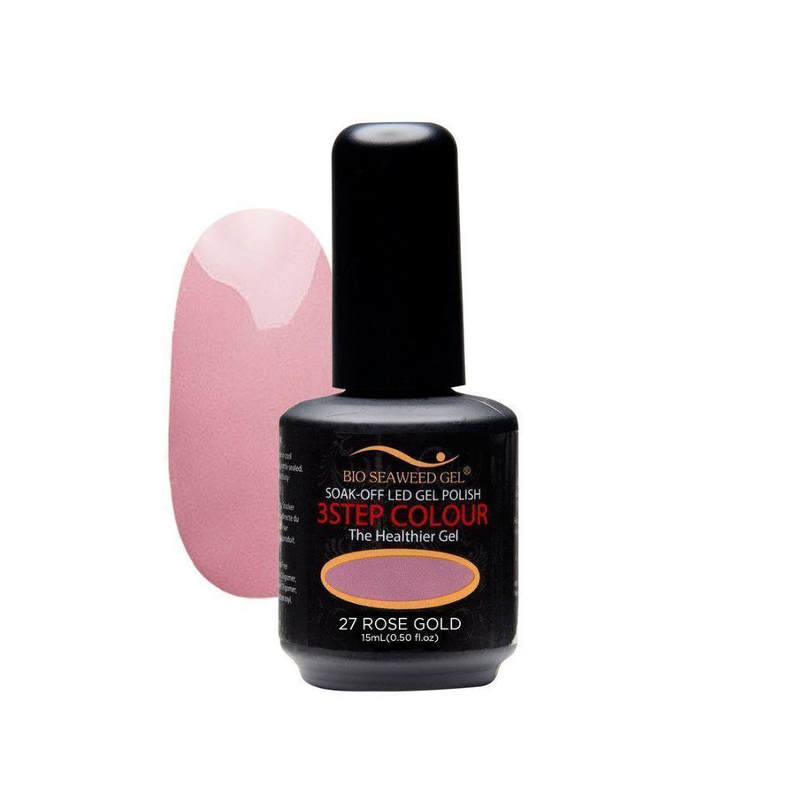 Bio Seaweed 3STEP Gel Polish Rose Gold #27-Gel Nail Polish + Lacquer-Universal Nail Supplies