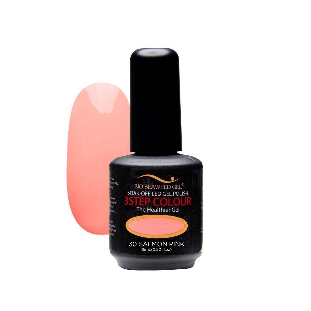Bio Seaweed 3STEP Gel Polish Salmon Pink #30-Gel Nail Polish + Lacquer-Universal Nail Supplies