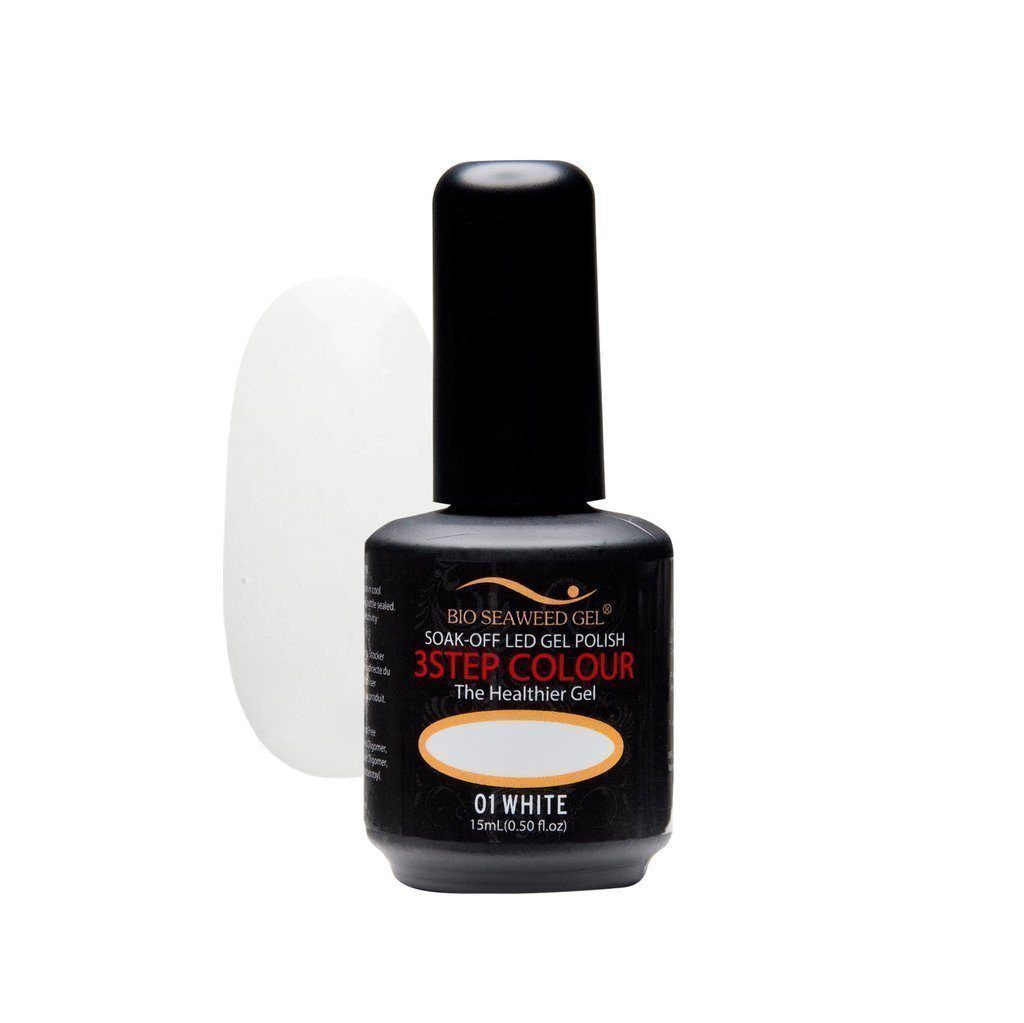 Bio Seaweed 3STEP Gel Polish White #01-Gel Nail Polish + Lacquer-Universal Nail Supplies