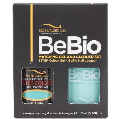 Bio Seaweed Gel Color + Matching Lacquer Aqua #21-Gel Nail Polish + Lacquer-Universal Nail Supplies