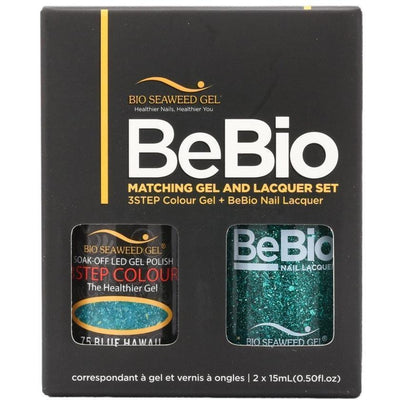 Bio Seaweed Gel Color + Matching Lacquer Blue Hawaii #75-Gel Nail Polish + Lacquer-Universal Nail Supplies
