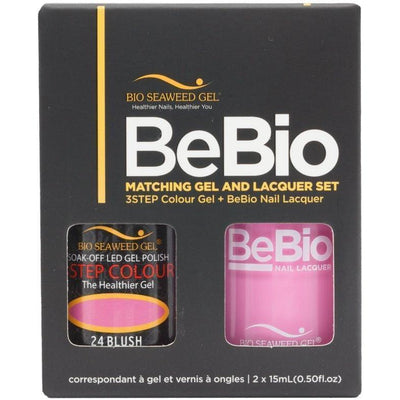 Bio Seaweed Gel Color + Matching Lacquer Blush #24-Gel Nail Polish + Lacquer-Universal Nail Supplies