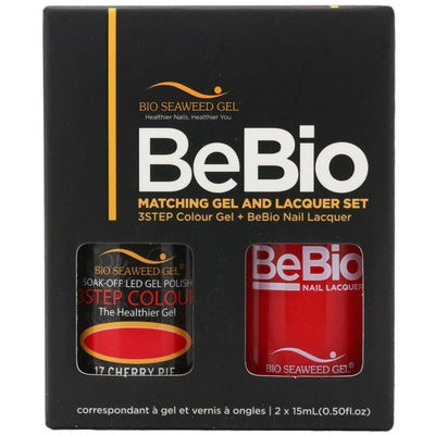 Bio Seaweed Gel Color + Matching Lacquer Cherry Pie #17-Gel Nail Polish + Lacquer-Universal Nail Supplies