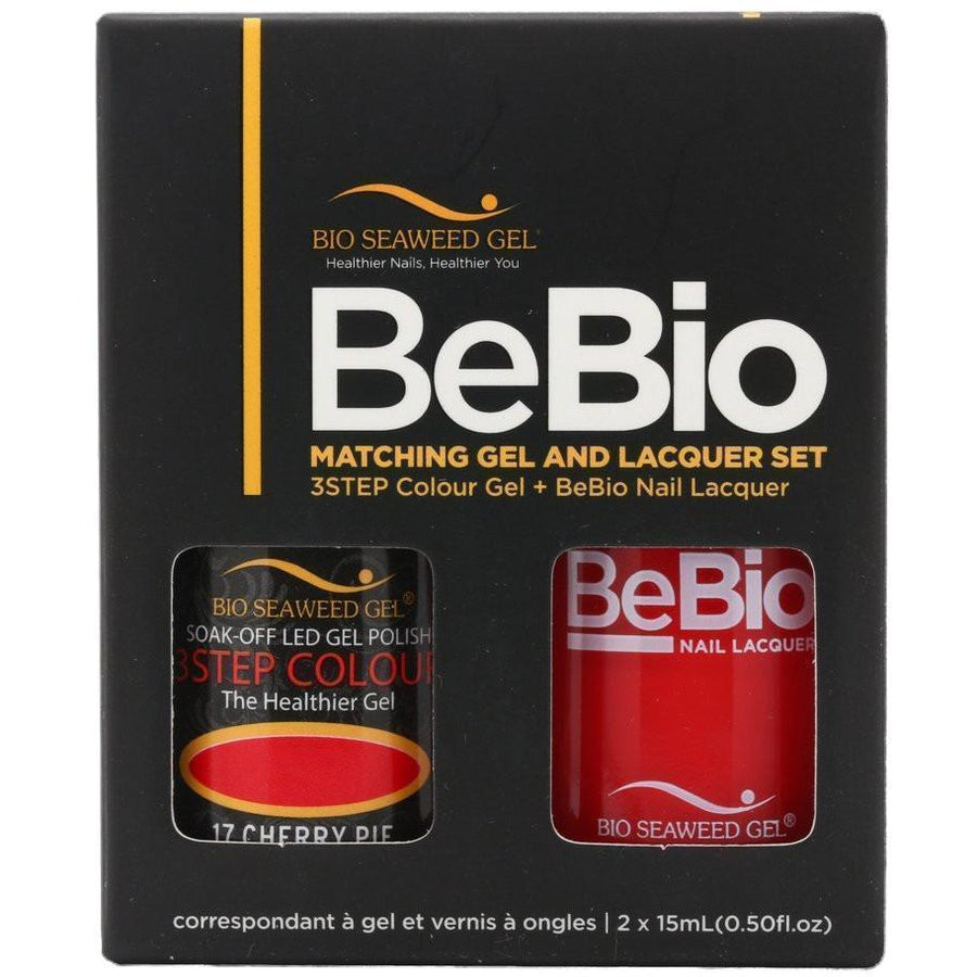 Bio Seaweed Gel Color + Matching Lacquer Cherry Pie #17-Gel Nail Polish + Lacquer-Universal Nail Supplies
