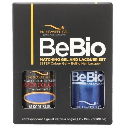 Bio Seaweed Gel Color + Matching Lacquer Cool Blue #61-Gel Nail Polish + Lacquer-Universal Nail Supplies