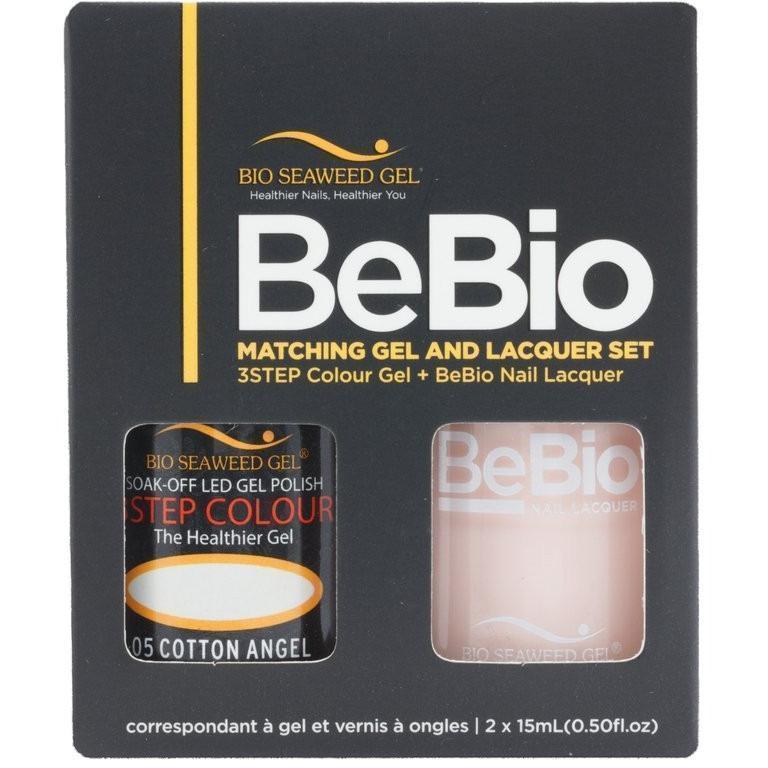 Bio Seaweed Gel Color + Matching Lacquer Cotton Angel #05-Gel Nail Polish + Lacquer-Universal Nail Supplies