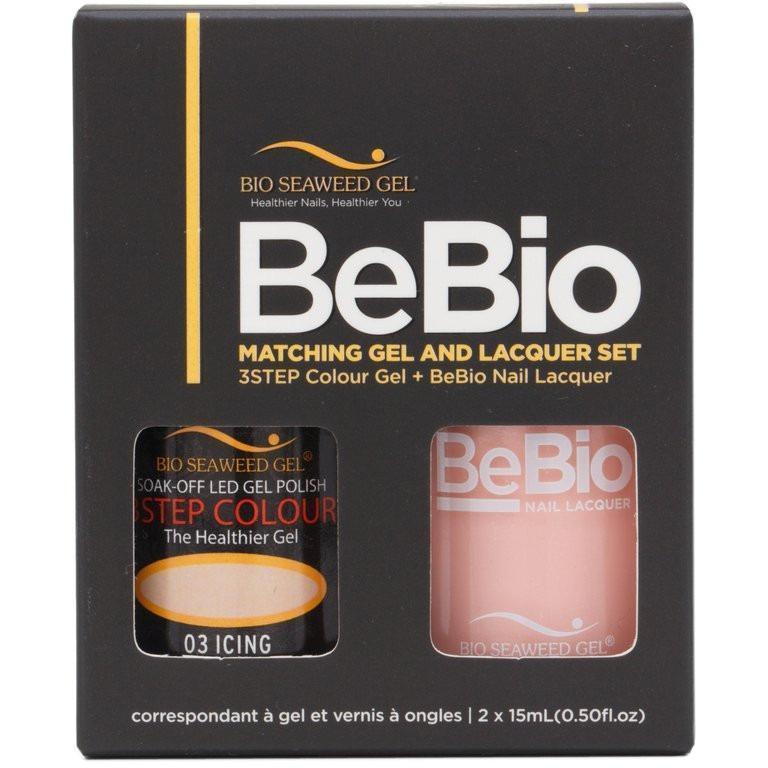 Bio Seaweed Gel Color + Matching Lacquer Icing #03-Gel Nail Polish + Lacquer-Universal Nail Supplies