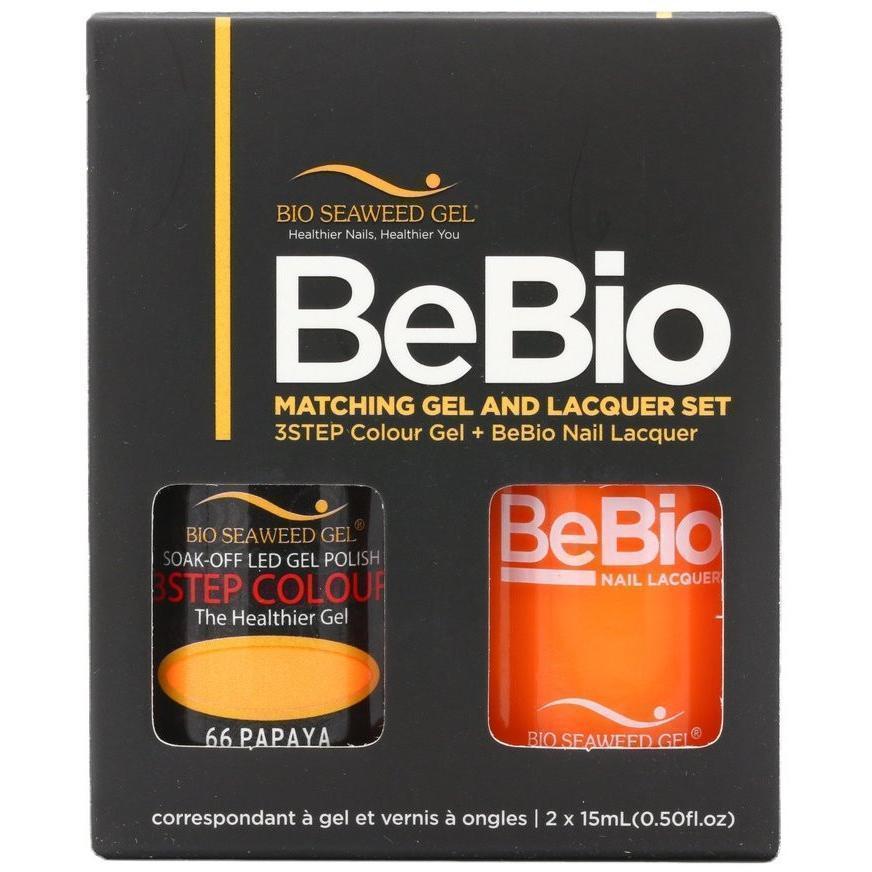 Bio Seaweed Gel Color + Matching Lacquer Papaya #66-Gel Nail Polish + Lacquer-Universal Nail Supplies