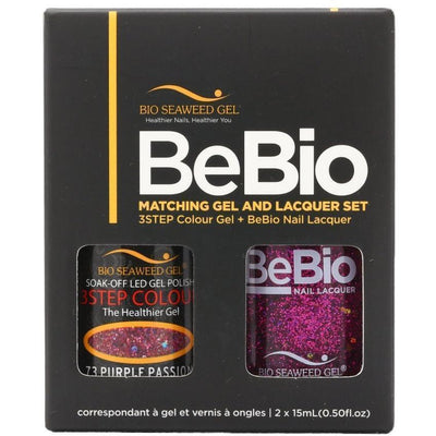 Bio Seaweed Gel Color + Matching Lacquer Purple Passion #73-Gel Nail Polish + Lacquer-Universal Nail Supplies