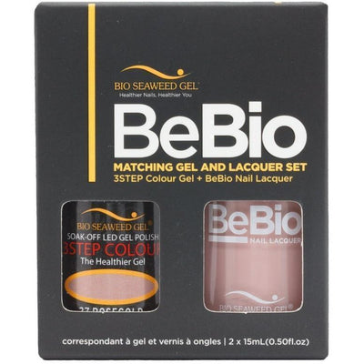 Bio Seaweed Gel Color + Matching Lacquer Rose Gold #27-Gel Nail Polish + Lacquer-Universal Nail Supplies