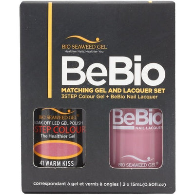 Bio Seaweed Gel Color + Matching Lacquer Warm Kiss #41-Gel Nail Polish + Lacquer-Universal Nail Supplies