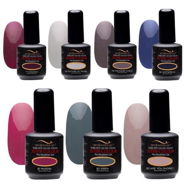 Bio Seaweed In Too Deep Collection Set - 3Step Colour Gel Polish Set of 7-Gel Nail Polish-Universal Nail Supplies