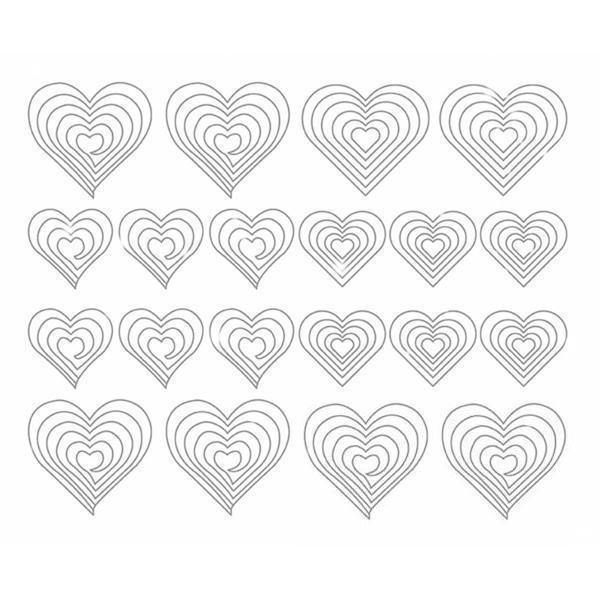 Born Pretty - 12 Sheets Heart Tip Guide #39321-Gel Nail Polish-Universal Nail Supplies