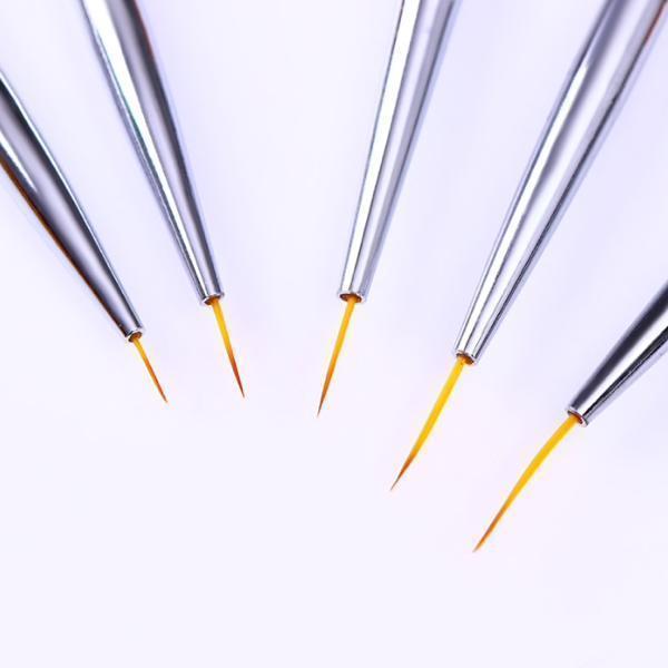 Born Pretty - 5 Pcs Nail Liner Brush Set #41284-Nail Tools-Universal Nail Supplies