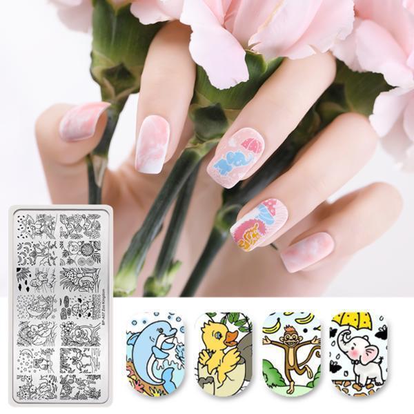 Born Pretty - 5 pcs Unicorn Nail Stamping Plate #42567-Gel Nail Polish-Universal Nail Supplies
