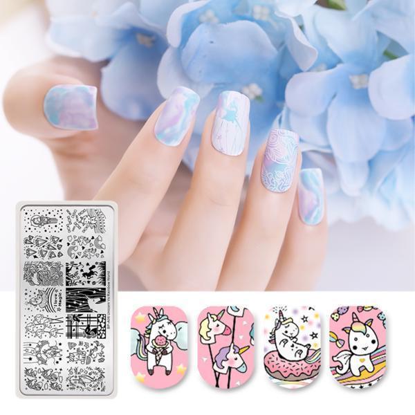 Born Pretty - 5 pcs Unicorn Nail Stamping Plate #42567-Gel Nail Polish-Universal Nail Supplies