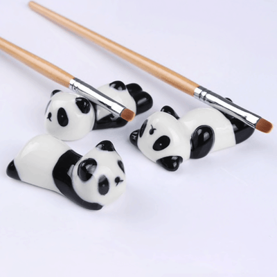 Born Pretty - Brush Pen Rack Ceramic Stand Holder Cute Panda Random Pattern #38590-Nail Tools-Universal Nail Supplies