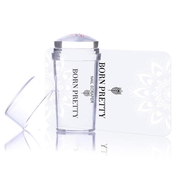 Born Pretty - Clear Jelly Stamper + Nail Scraper #25560-1 + #22140-Gel Nail Polish-Universal Nail Supplies
