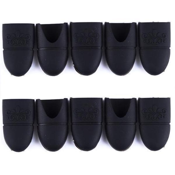 Born Pretty - Gel Polish Remover Black Silicone Wrap 10 pcs #35368-1-Gel Nail Polish-Universal Nail Supplies