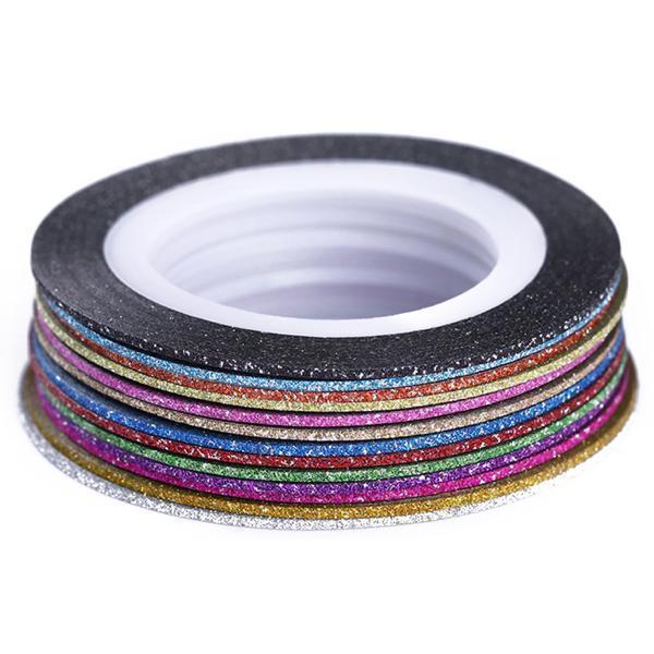 Born Pretty - Matte Glitter 13 Striping Rolls #41007-Gel Nail Polish-Universal Nail Supplies