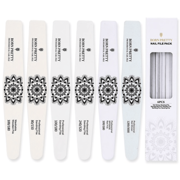 Born Pretty - Nail Files Set of 6 #44827-Nail Tools-Universal Nail Supplies