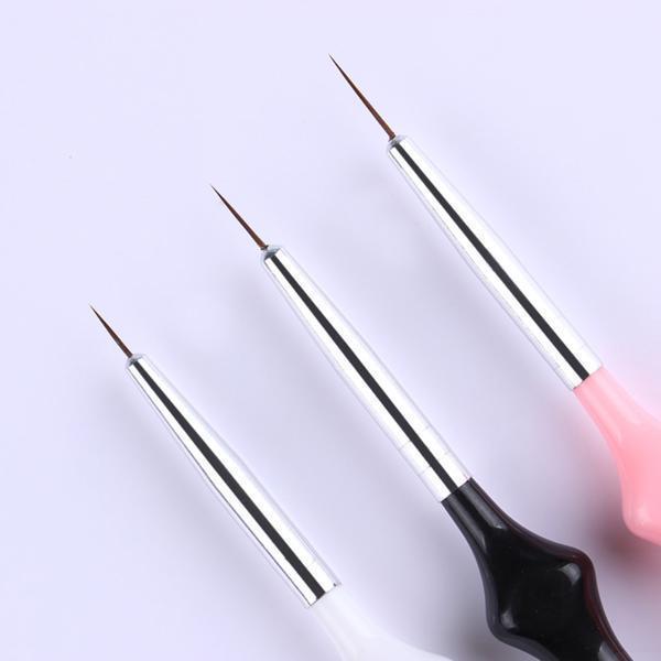 Born Pretty - Nail Liner Brush Set 3 Pcs #40899-Gel Nail Polish-Universal Nail Supplies