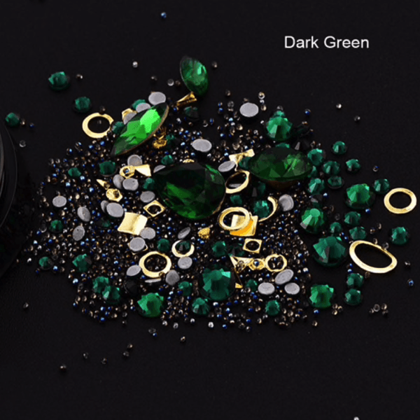 Born Pretty - Nail Rhinestone Mix Red Jewelry #42046-4-Nail Art-Universal Nail Supplies