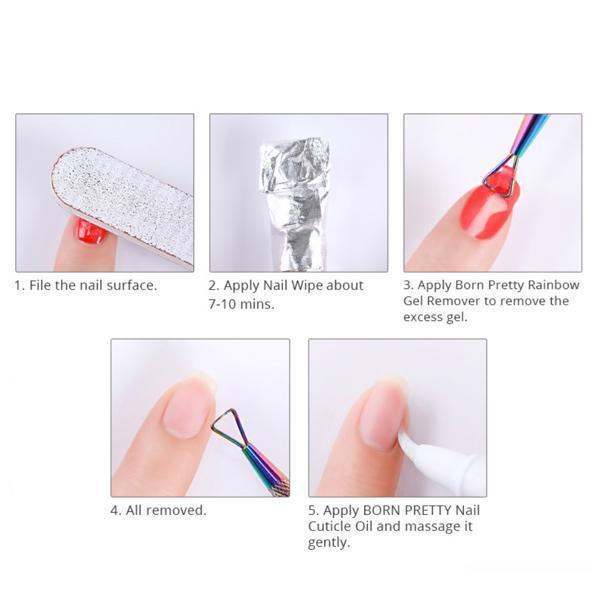 Born Pretty - Rainbow Triangle Head UV Gel Remover #41980-Gel Nail Polish-Universal Nail Supplies