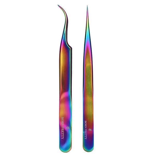 Born Pretty - Rainbow Tweezers Set of 2 #38328-1 & #38328-2-Gel Nail Polish-Universal Nail Supplies