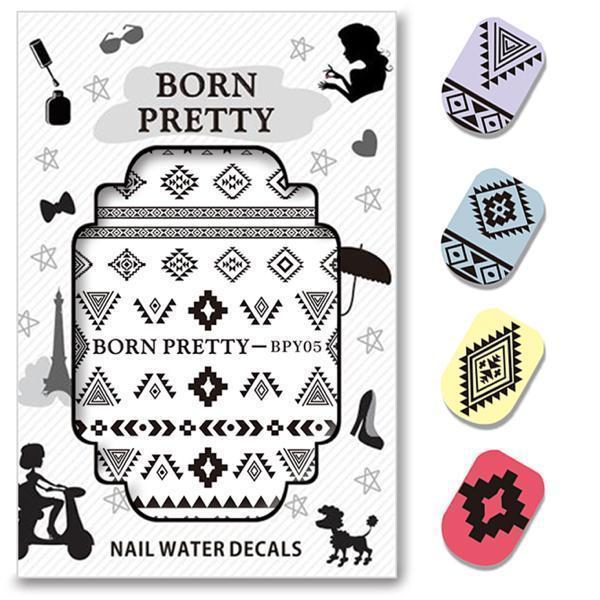 Born Pretty - Triangle Diamond Shape Nail Art Water Decals #33939-Gel Nail Polish-Universal Nail Supplies