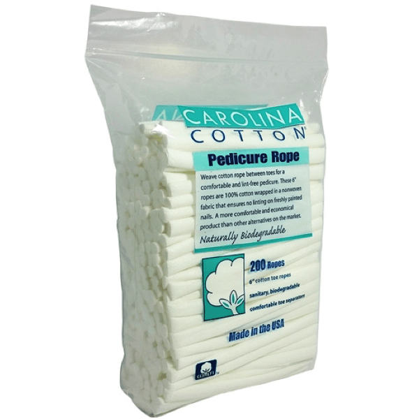 Carolina Cotton Pedicure Toe Rope 200 ct 6"-Nail Tools-Universal Nail Supplies