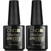 CND Creative Nail Design Shellac - Large Size Xpress 5 Top Coat 0.5 oz 2 ct-Gel Nail Polish-Universal Nail Supplies