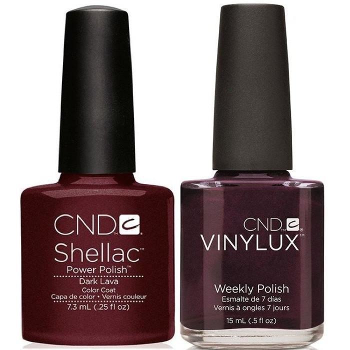CND Creative Nail Design Vinylux + Shellac Dark Lava-Gel Nail Polish + Lacquer-Universal Nail Supplies