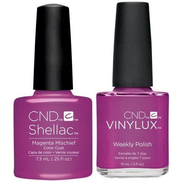 CND Creative Nail Design Vinylux + Shellac Magenta Mischief-Gel Nail Polish + Lacquer-Universal Nail Supplies