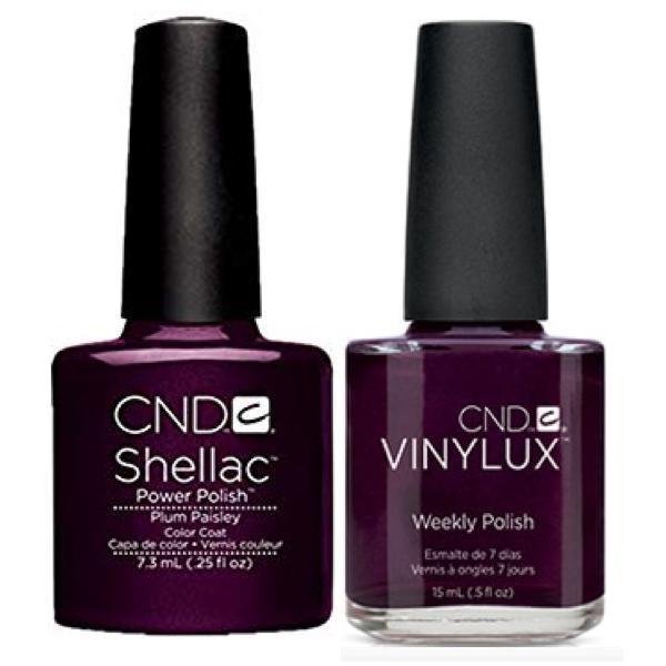 CND Creative Nail Design Vinylux + Shellac Plum Paisley-Gel Nail Polish + Lacquer-Universal Nail Supplies
