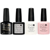 CND Shellac French Manicure Collection 0.25 oz (Base//Xpress 5 top//Studio white//Clearly Pink)-Gel Nail Polish-Universal Nail Supplies