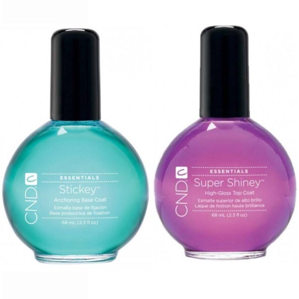 CND Stickey Anchoring Base Coat & Super Shiney High-Gloss Top Coat-Nail Polish-Universal Nail Supplies