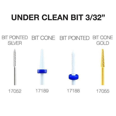 Cre8tion Nail Drill Tip - Under Clean Bit Tip 3/32"-Nail Tools-Universal Nail Supplies