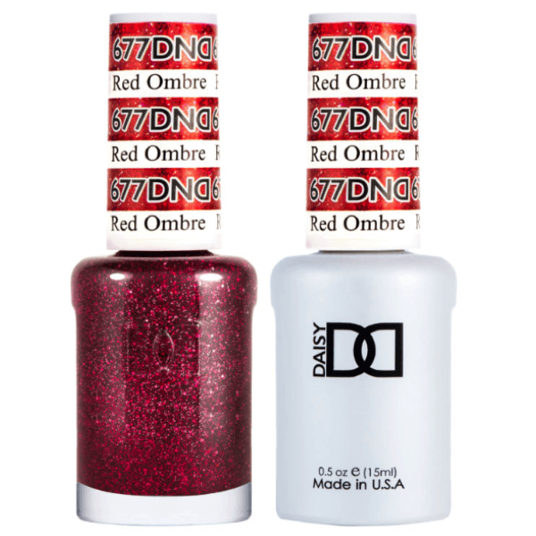 DND Daisy Gel Duo - Red Ombre #677-Gel Nail Polish + Lacquer-Universal Nail Supplies