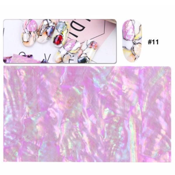 Full Beauty - Holographic Seashell Mermaid Marble Decal Wraps-Nail Art-Universal Nail Supplies