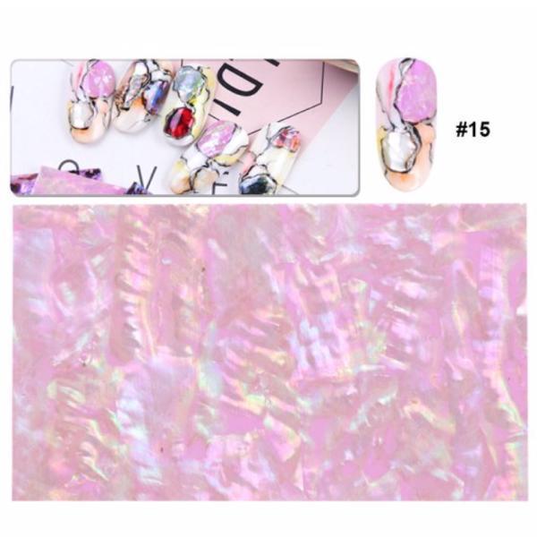 Full Beauty - Holographic Seashell Mermaid Marble Decal Wraps-Nail Art-Universal Nail Supplies