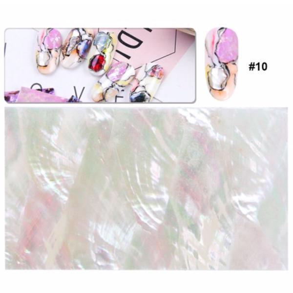 Full Beauty - Holographic Seashell Mermaid Marble Decal Wraps-Nail Art-Universal Nail Supplies