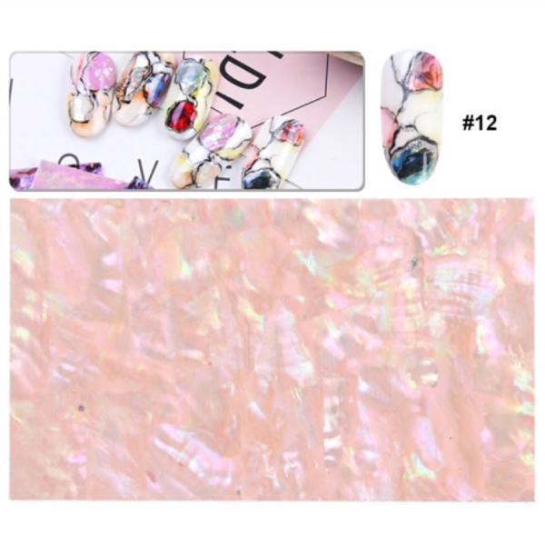 Full Beauty - Holographic Seashell Mermaid Marble Decal Wraps-Nail Art-Universal Nail Supplies