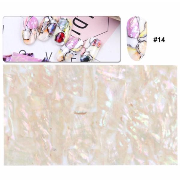 Full Beauty - Holographic Seashell Mermaid Marble Decal Wraps-Nail Art-Universal Nail Supplies