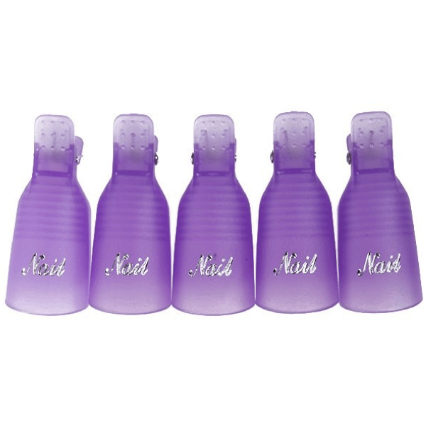 Gel Nail Polish Remover Purple Clip Wraps Set of 10-Gel Nail Polish-Universal Nail Supplies