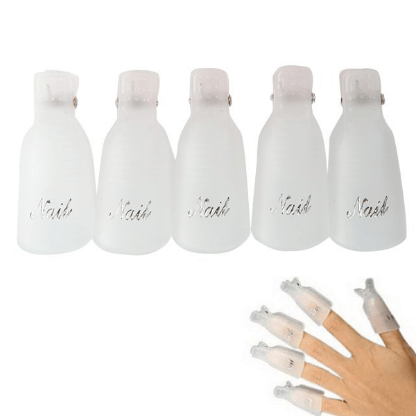 Gel Nail Polish Remover White Clip Wraps Set of 10-Gel Nail Polish-Universal Nail Supplies